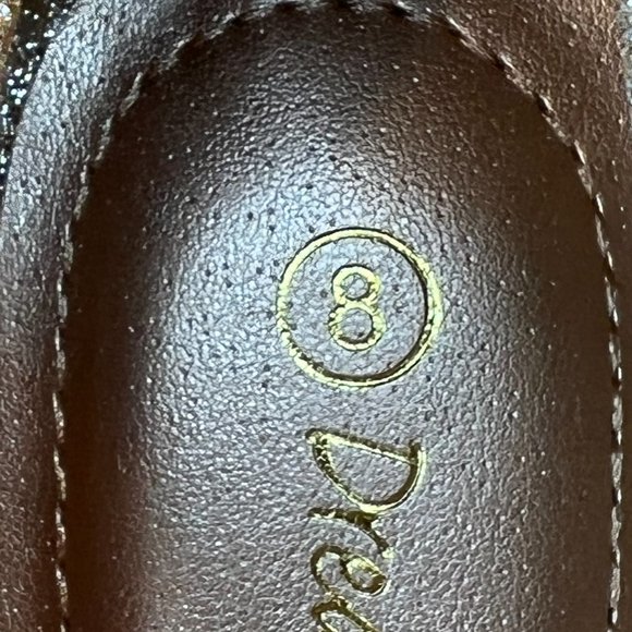 Dream Pairs Metallic Glitter Sparkle Gold Pointed Toe Slip On Ballet Flats 8 - Picture 8 of 9